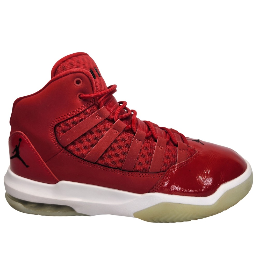 Air Jordan Max Aura Kids Shoes 7Y Gym Red Basketball Sneakers Cherry CQ9544 600